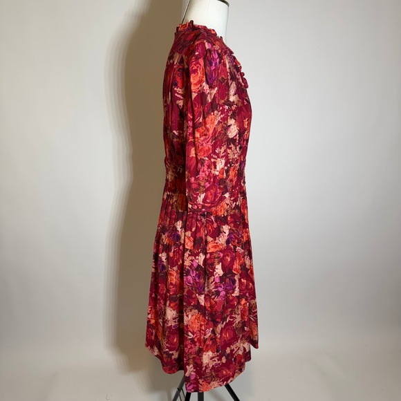 NWT Danny & Nicole Short Sleeve Floral Fit & Flare Dress Womens Size 14 Red - Picture 4 of 12